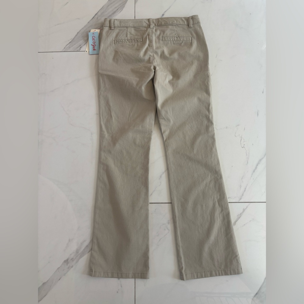 Cat & Jack Women's Beige Flare Pants - Picture 5 of 9